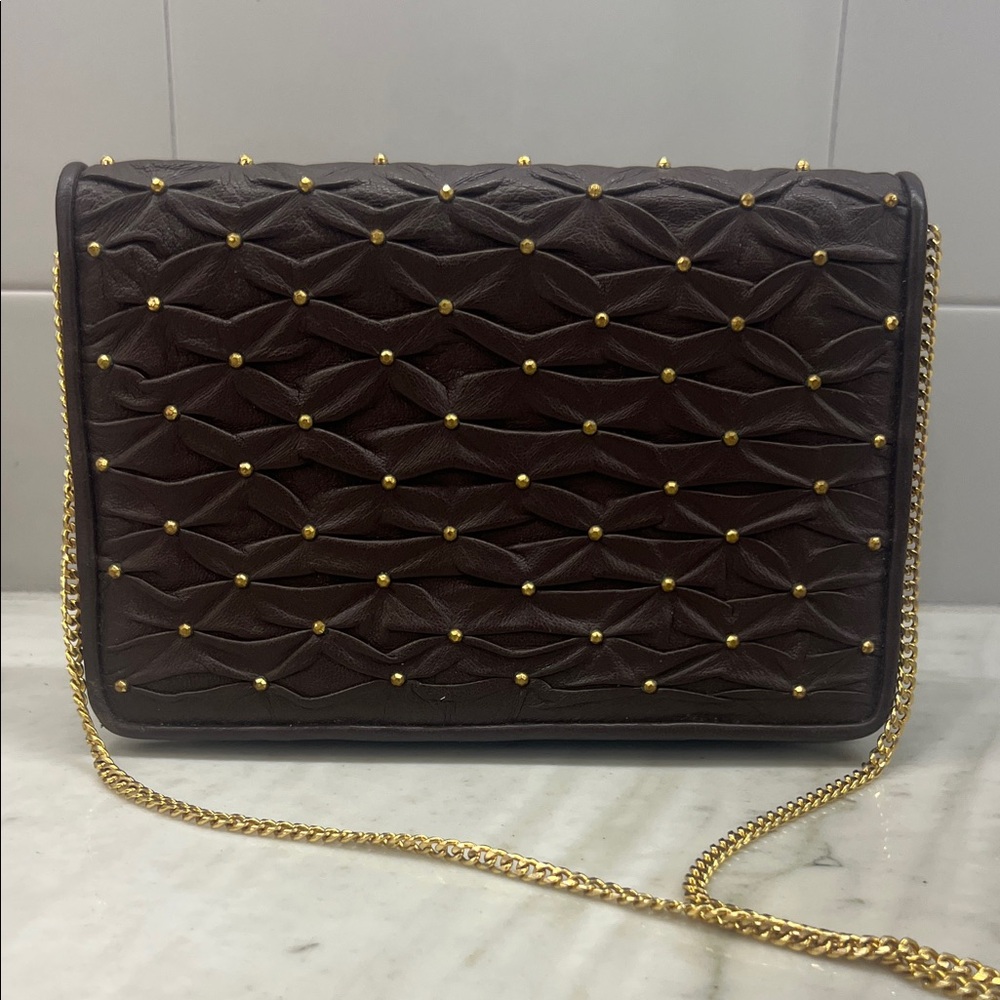 Morris Moskowitz Genuine Leather Elegant Brown Handbag or Clutch